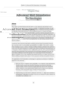 Chapter 2: Advanced Well Stimulation Technologies  Chapter Two Advanced Well Stimulation Technologies