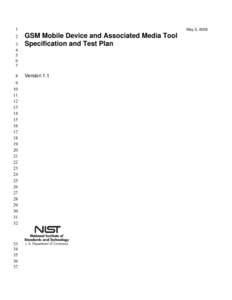 Microsoft Word - GSM Mobile Device and Associated Media Tool Specification and Test Plan.doc