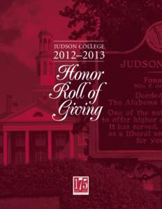 JUDSON COLLEGE  2012–[removed] | ANNUAL GIVING REPORT