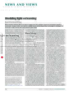news and views  Shedding light on learning Byron M Yu & Steven M Chase  npg