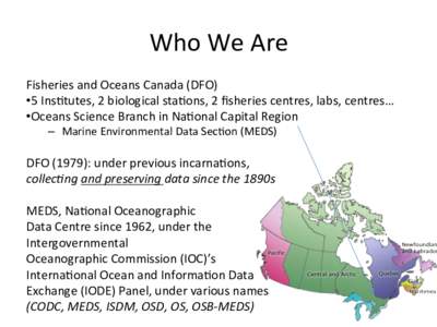 Oceanography / Physical geography / National Oceanographic Data Center / Earth / Argo / Fisheries science / Physical oceanography / DFO