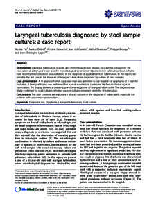 Laryngeal tuberculosis diagnosed by stool sample cultures: a case report