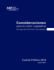 Consideraciones para la Labor Legislativa | Cuenta Pública 2016  Acrónimos 5