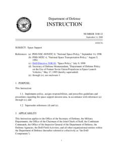 Department of Defense  INSTRUCTION NUMBER[removed]September 14, 2000 ASD(C3I)
