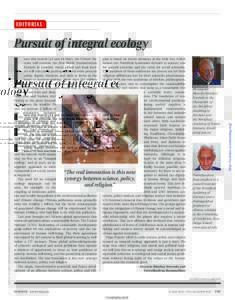 Pursuit of integral ecology