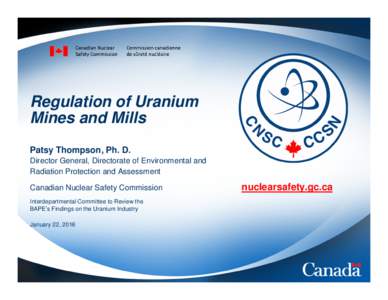 Regulation of uranium mines and mills