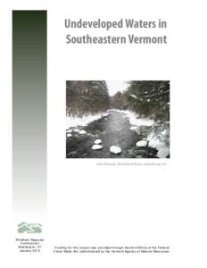 Undeveloped Waters in Southeastern Vermont East Branch, Deerfield River, Searsburg, Vt.  Windham Regional