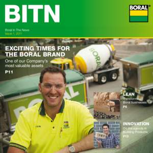 bitn Boral In The News IssueExciting times for the boral brand