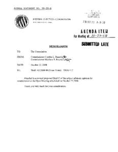 AGENDA DOCUMENT NO[removed]B FEDERAL ELECTION COMMISSION WASHINGTON, DC 20463