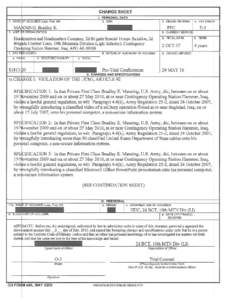 Charge Sheet Against Bradley E. Manning