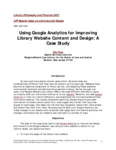 World Wide Web / Web analytics / Internet marketing / Web log analysis software / Alphabet Inc. / Google Analytics / Urchin / Analytics / Google / Web traffic / Search engine optimization / Learning analytics