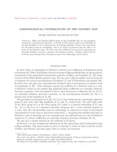 Illinois Journal of Mathematics, to appear, arXiv.org, 16 AprilCOHOMOLOGICAL CONSEQUENCES OF THE PATTERN MAP PRAISE ADEYEMO AND FRANK SOTTILE Abstract. Billey and Braden defined maps on flag manifolds th