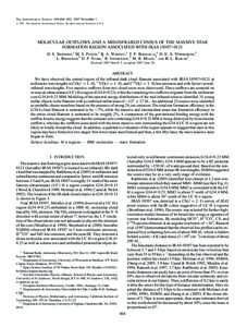 The Astrophysical Journal, 669:464Y482, 2007 November 1 # 2007. The American Astronomical Society. All rights reserved. Printed in U.S.A. MOLECULAR OUTFLOWS AND A MID-INFRARED CENSUS OF THE MASSIVE STAR FORMATION REGION 