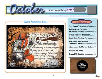 October  Magic Lantern Society NEWS Be Sure to LOOK for those Buttons and roll-over effects  Click to Reveal Your Treat!