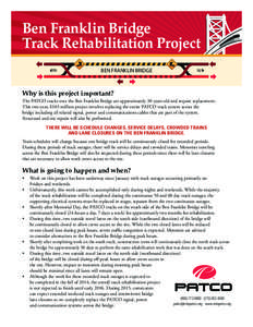 Ben Franklin Bridge Track Rehabilitation Project PA BEN FRANKLIN BRIDGE