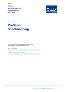 PreSeed/Seedfinancing Vermögensauskunft