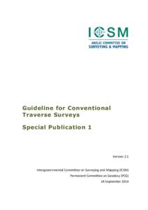 Guideline for Conventional Traverse Surveys Special Publication 1 Version 2.1