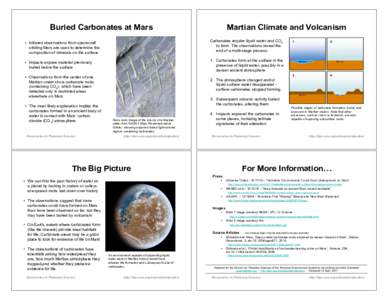 Mars Reconnaissance Orbiter / Life on Mars / Atmosphere of Mars / Carbonate / Carbonates on Mars / Huygens / Spaceflight / Mars / Spacecraft