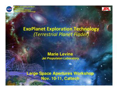 National Aeronautics and Space  ExoPlanet Exploration Program National Aeronautics and Space Administration