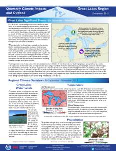 Great Lakes Region  Quarterly Climate Impacts and Outlook  December 2015