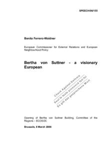 SPEECH[removed]Benita Ferrero-Waldner European Commissioner for External Relations and European Neighbourhood Policy