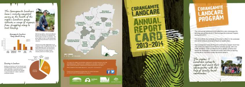 The Corangamite Landcare ’ team s recently-completed survey’ on the health of the region s Landcare groups