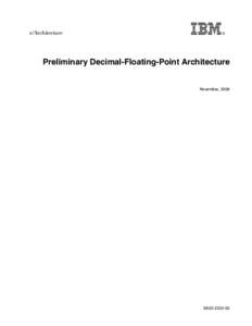 Preliminary Decimal-Floating-Point Architecture