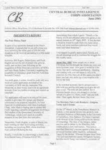 Central Bureau Intelligence Corps - Association Newsletter  CB June 2003