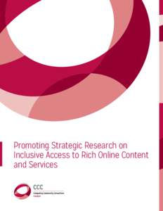 Promoting Strategic Research on Inclusive Access to Rich Online Content and Services This material is based upon work supported by the National Science Foundation under Grant No.