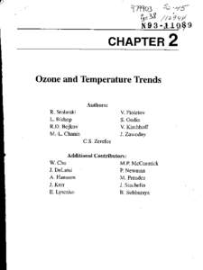 2  O3 N93Li9 CHAPTER Ozone and Temperature Trends