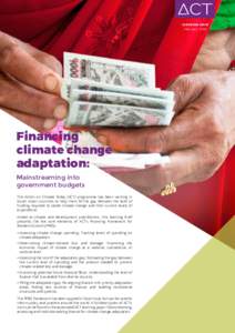 LEAR NI NG BR IE F FebruaryFinancing climate change adaptation: