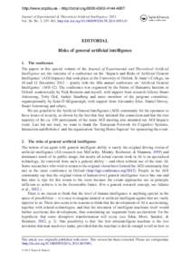 Risks of general artificial intelligence