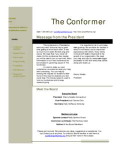 Fall 2005 ican The Conformer  International children’s