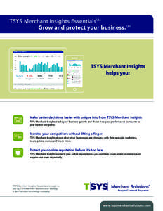 TSYS Merchant Insights EssentialsSM 			 Grow and protect your business.SM TSYS Merchant Insights helps you: