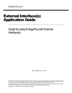 External Interfaces Application Guide