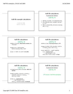 Microsoft PowerPoint - HalfLifeExamples.ppt [Compatibility Mode]