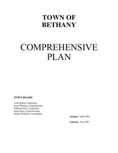 TOWN OF BETHANY COMPREHENSIVE PLAN