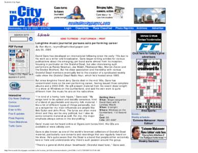 Nashville City Paper  Wednesday, July 20, 2005 2:24 PM