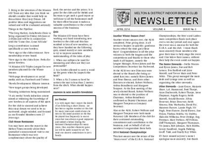 Melton Newsletter April 2014