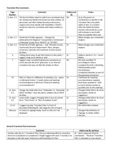 Transition Plan Comments Page Number 5, Sect, Sect. 2.2