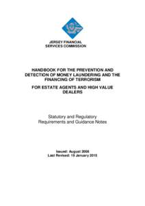 JERSEY FINANCIAL SERVICES COMMISSION HANDBOOK FOR THE PREVENTION AND DETECTION OF MONEY LAUNDERING AND THE FINANCING OF TERRORISM