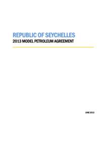 Microsoft Word - Model Petroleum Agreement 2013.docx
