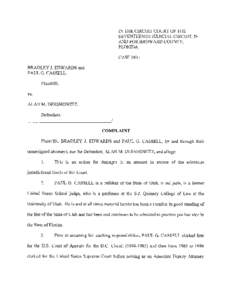 IN THE CIRCUIT COURT OF THE SEVENTEENTH JUDICIAL CIRCUIT,IN AND FOR BROWARD COUNTY, FLORIDA CASE NO.: BRADLEY J. EDWARDS and