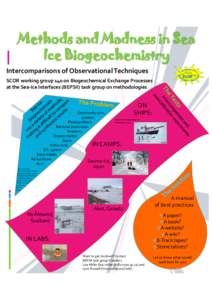 Methods and Madness in Sea Ice Biogeochemistry Intercomparisons  of  Observational  Techniques     SCOR  working  group  140  on  Biogeochemical  Exchange  Processes   at  the  Sea-­‐Ice  Interfaces  