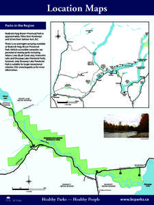 Location Maps Parks in the Region East Barriere Lake  Roderick Haig-Brown Provincial Park is