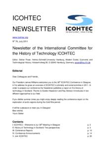 ICOHTEC Newsletter July 2011