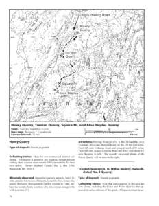 Havey Quarry, Trenton Quarry, Square Pit, and Alice Staples Quarry Town: Topsham, Sagadahoc County Base map: Brunswick 7.5’ quadrangle Contour interval: 10 feet  Havey Quarry