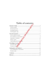 TH  ) Table of contents 7KHQDWXUHRIUHDOLW\ 