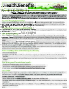 CY17 Wellness Plan Acitivities