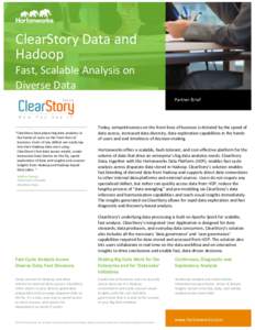 ClearStory	
  Data	
  and	
   Hadoop	
  	
      	
  